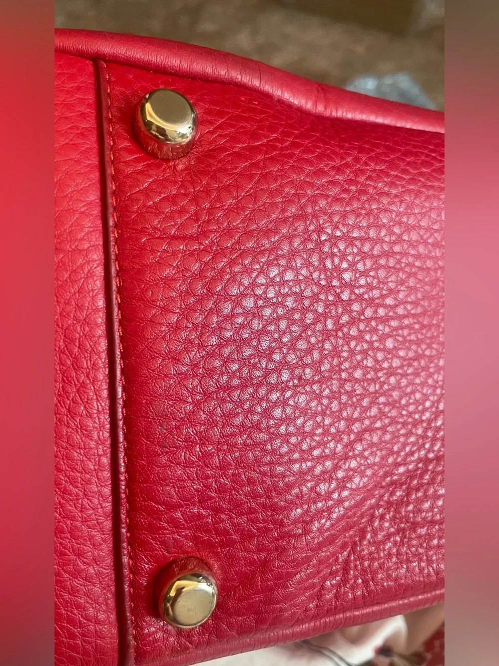 Coach Women's Red Leather Handbag - COACH